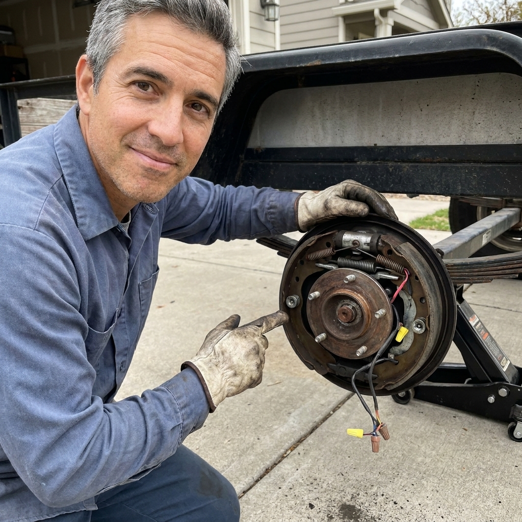Inspect, Clean, and Adjust Electric Trailer Brakes